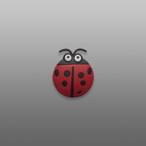 23163 Botón Infantil DY 031 Mariquita