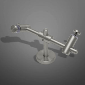 10372 Soporte Doble Vidrio Perforado Graduable