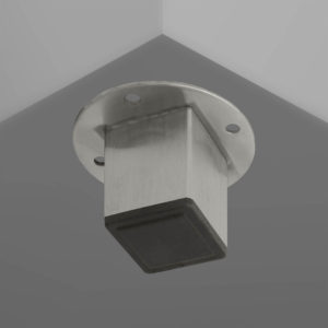 10549 Pata Cuadrada con Tapón Plástico 1 1/2" x 5cm