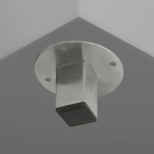 10554 Pata Cuadrada con Tapón Plástico 1" x 5cm