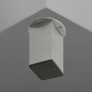 10556 Pata Cuadrada con Tapón Plástico 2" x 10cm